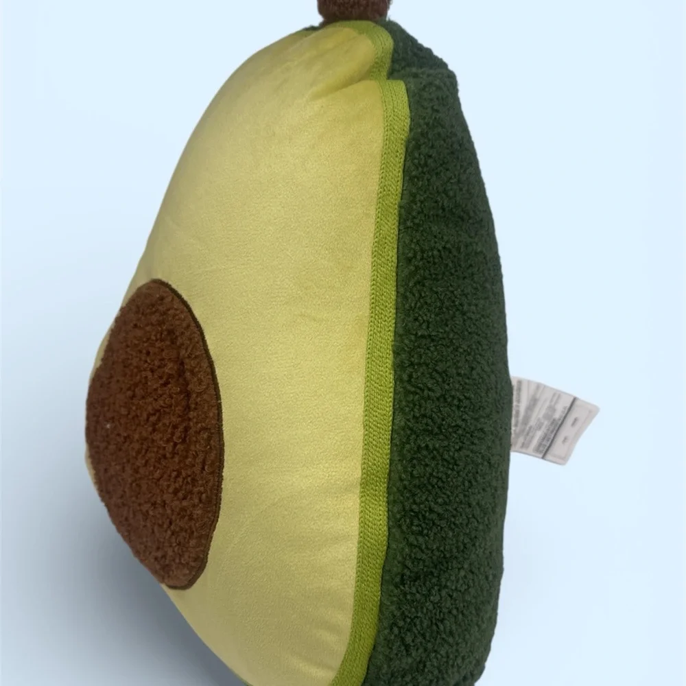 Plush Avocado Holiday Pillow - Green